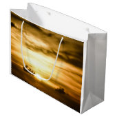 Sonnenuntergang im Pazifik Große Geschenktüte (Vorderseite Schrägansicht)