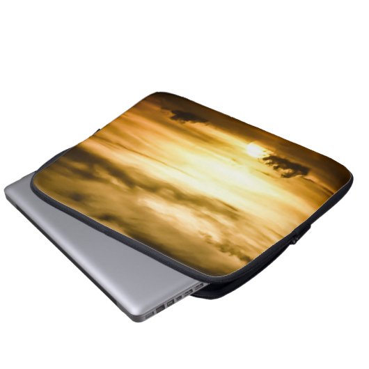 Sonnenuntergang im Pazifik Laptopschutzhülle (Vorne Knopf)