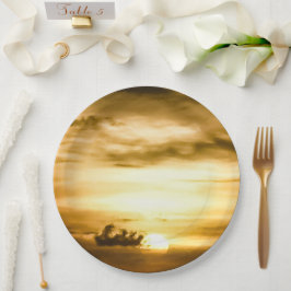 Sonnenuntergang im Pazifik Pappteller