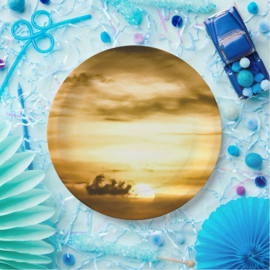 Sonnenuntergang im Pazifik Pappteller (Party)