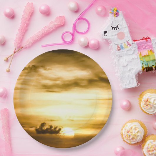 Sonnenuntergang im Pazifik Pappteller (Party)