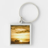 Sonnenuntergang im Pazifik Schlüsselanhänger (Vorne)