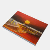 Sonnenuntergang im Pazifik, von Gary Poling Fußmatte (Schrägansicht)