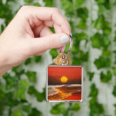 Sonnenuntergang im Pazifik, von Gary Poling Schlüsselanhänger (Hand)