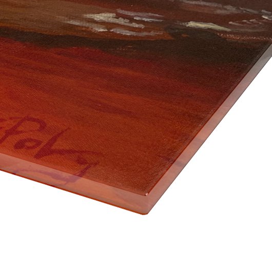 Sonnenuntergang im Pazifik, von Gary Poling Schneidebrett (Ecke)