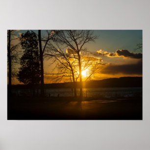 Sonnenuntergang im Peace Valley Park Poster