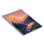 Sonnenuntergang im Pinienwald Notizblock (Rechte Seite)