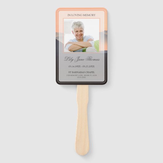 Sonnenuntergang im Programm zur Beerdigung des Ged Fächer (Vorderseite)