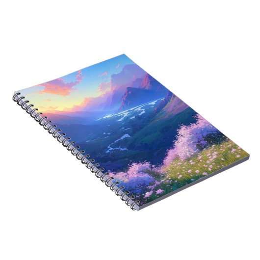 Sonnenuntergang im reizvollen Tal Notizblock (Rechte Seite)