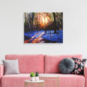 Sonnenuntergang im Schnee 2010 Leinwanddruck (Insitu (Wohnzimmer))