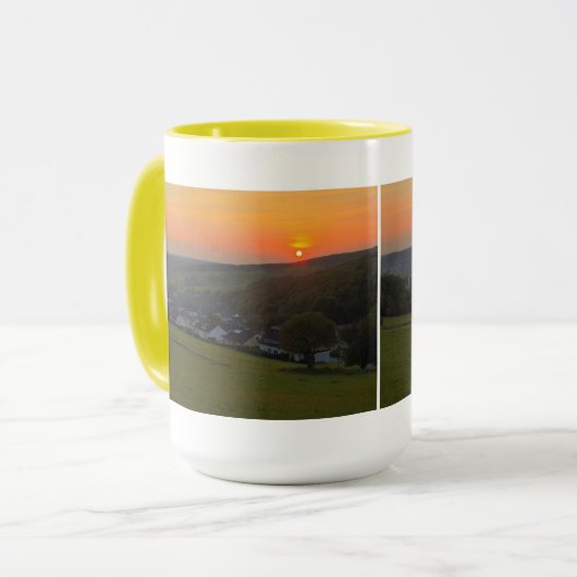 Sonnenuntergang im Siegerland, Gernsdorf 444 ml Tasse (Vorderseite Links)