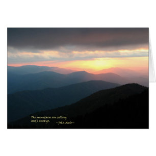 Sonnenuntergang im Smokies: Mtns sind Nennen/Muir