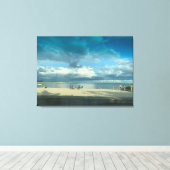 Sonnenuntergang im Sommer, Cape Cod Beach Canvas P Leinwanddruck (Insitu (Holzboden))