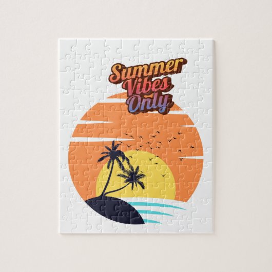 Sonnenuntergang im Sommer. Puzzle (Vertikal)