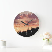 Sonnenuntergang im Südwesten Große Wanduhr (Zuhause)