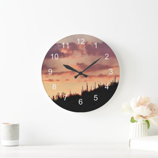 Sonnenuntergang im Südwesten Große Wanduhr (Zuhause)