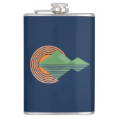 Sonnenuntergang im Talkolben Flachmann (Vorderseite)