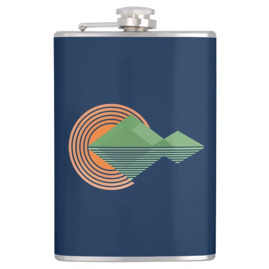 Sonnenuntergang im Talkolben Flachmann (Vorderseite)