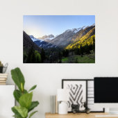 Sonnenuntergang im Trenta-Tal, Slowenien Poster (Heimbüro)