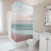 Sonnenuntergang im tropischen Foto mit Sandwellen Duschvorhang (Beispiel)