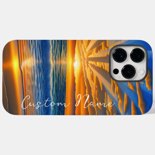 Sonnenuntergang im tropischen Meer Case-Mate iPhone Hülle (Rückseite (Horizontal))