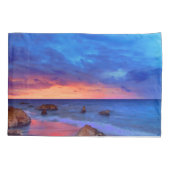 Sonnenuntergang im tropischen Meer Kissenbezug (Rückseite)