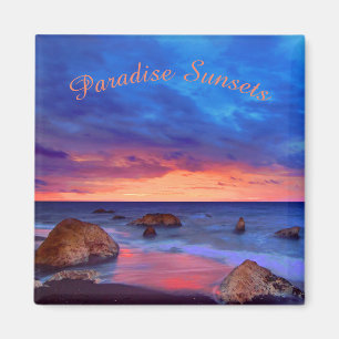 Sonnenuntergang im tropischen Meer Magnet