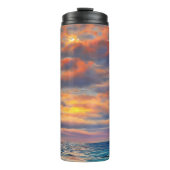 Sonnenuntergang im tropischen Meer Thermosbecher (Vorderseite)