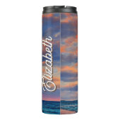 Sonnenuntergang im tropischen Meer Thermosbecher (Rückseite)