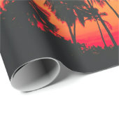 Sonnenuntergang im tropischen Palmenbaum Geschenkpapier (Rolleneckpunkt)