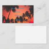 Sonnenuntergang im tropischen Palmenbaum Visitenkarte (Vorne/Hinten)