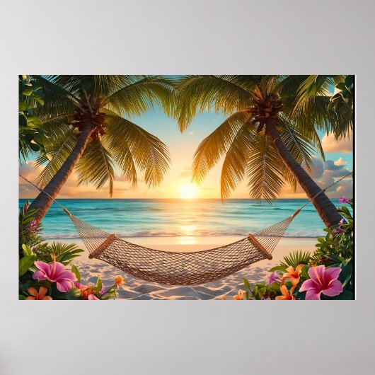 Sonnenuntergang im tropischen Paradies - Entspannu Poster (Vorne)