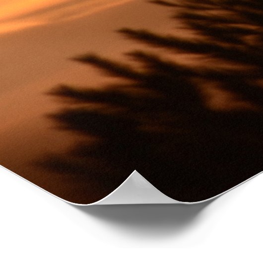 Sonnenuntergang im Waldposter Poster (Ecke)