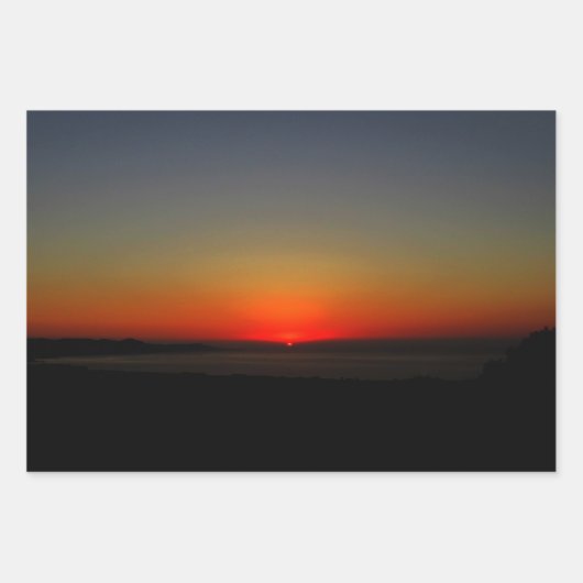 Sonnenuntergang im Wasser Geschenkpapier Set (Vorderseite)