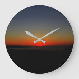 Sonnenuntergang im Wasser Große Wanduhr