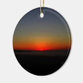 Sonnenuntergang im Wasser Keramik Ornament (Links)