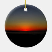 Sonnenuntergang im Wasser Keramik Ornament (Hinten)