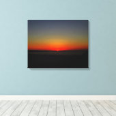 Sonnenuntergang im Wasser Leinwanddruck (Insitu (Holzboden))