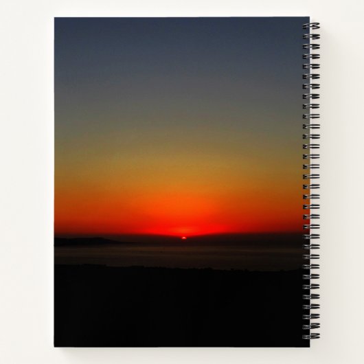 Sonnenuntergang im Wasser Mit Monogramm Notizblock (Rückseite)