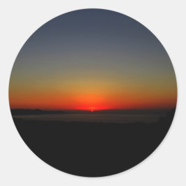 Sonnenuntergang im Wasser Runder Aufkleber