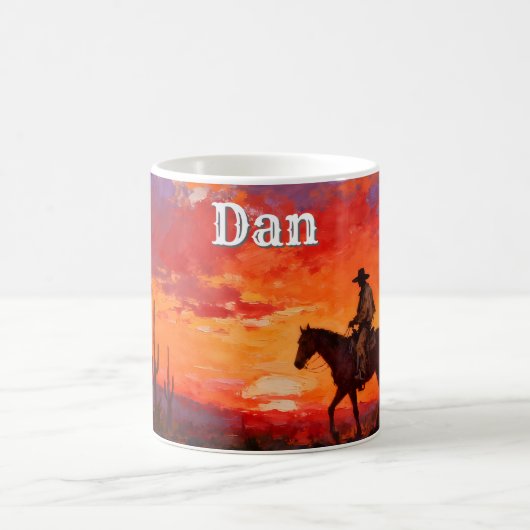 Sonnenuntergang im Westen Kaffeetasse (Mittel)