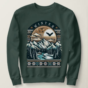 Sonnenuntergang im Winter Sweatshirt