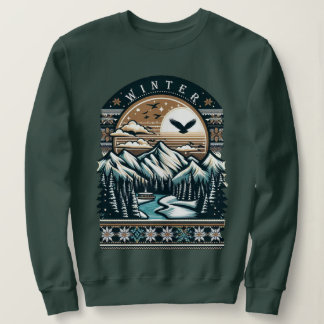 Sonnenuntergang im Winter Sweatshirt