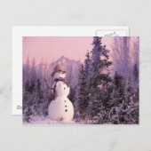 Sonnenuntergang im Wintergebirge Postkarte (Vorne/Hinten)