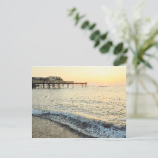 Sonnenuntergang in Aberystwyth Postkarte (Stehend Vorderseite)