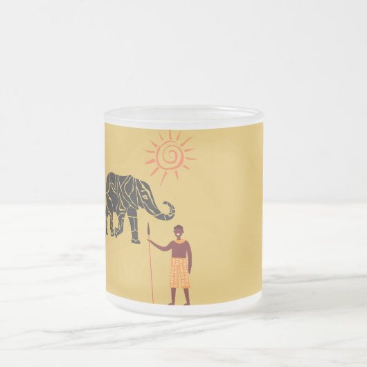 Sonnenuntergang in Afrika Mattglastasse (Mittel)