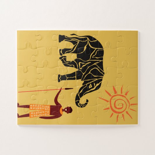 Sonnenuntergang in Afrika Puzzle (Horizontal)