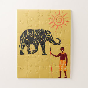 Sonnenuntergang in Afrika Puzzle