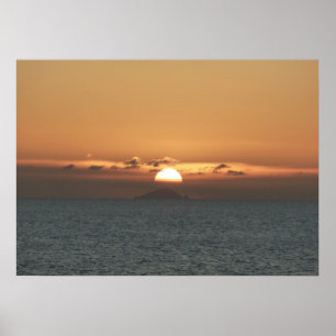 Sonnenuntergang in Antigua I Seascape Fotografy Poster