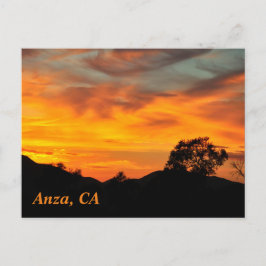 Sonnenuntergang in Anza, CA Postkarte